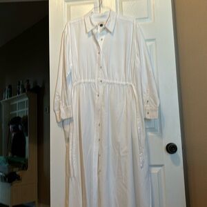 Cinch Waist Shirt Dress